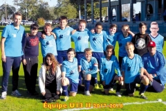 Equipe SSW U13 2 saison 2017-2018